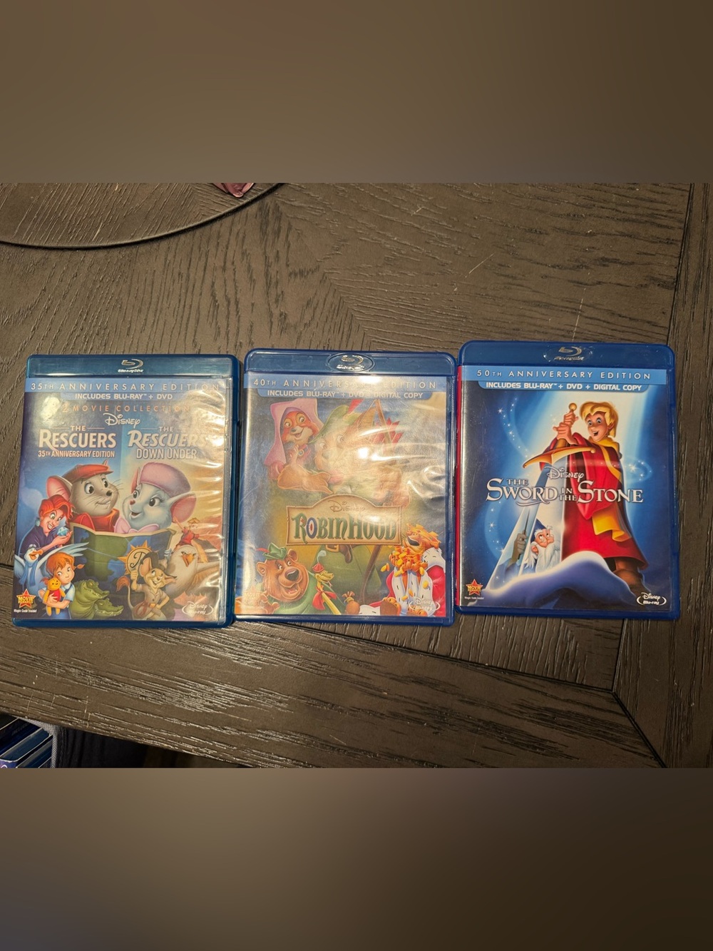 Disney Animated Blu-ray Trio - Blue Cases